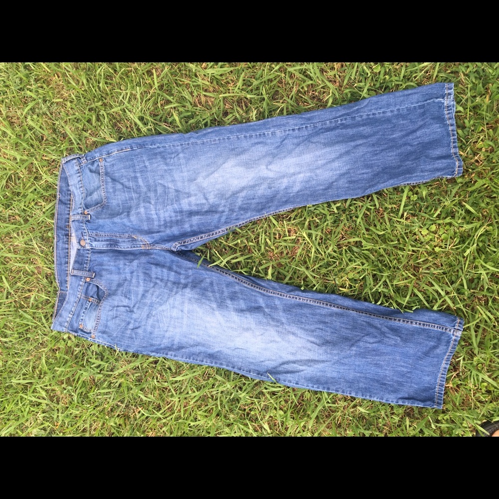 Blue Relaxed Straight Levi Jeans 559 Size 38w 30l